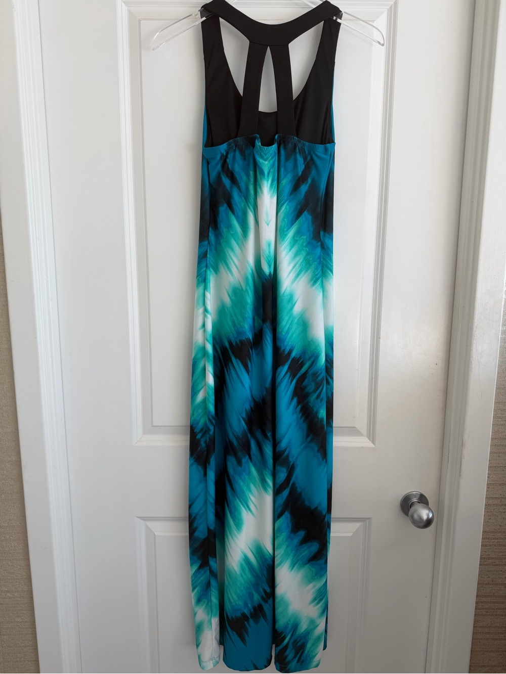 VENUS Blue & Black Tie-Dye Racerback Maxi Dress – Size Small - Picture 6 of 8